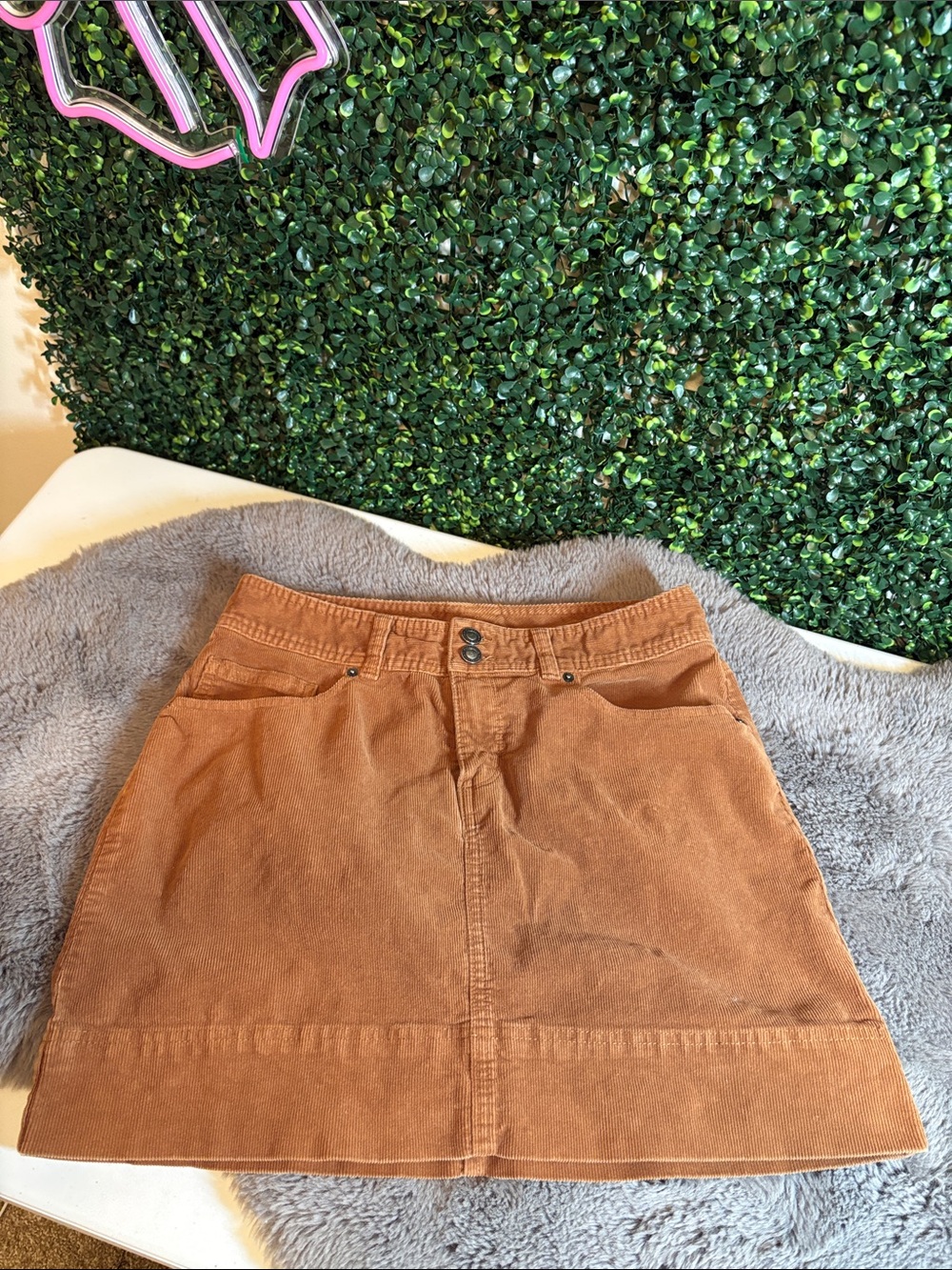 Patagonia Brown Corduroy A-Line Skirt Size Medium